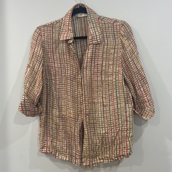 Woven fall color button down size medium - Picture 1 of 3